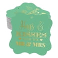thumbnail image 1 of Inkdotpot Pack Of 100 Hugs & Kisses From The Wedding Paper Tags DIY Craft Bracket Shape Real Gold Foil Hang Tags, 1 of 7