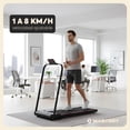 thumbnail image 2 of Caminadora Eléctrica Portátil con Inclinación para Ejercicio en Casa, Walking Pad con Asa Compacta para Escritorio, para Correr o Caminar, 2HP, 220V, 104x55x95 cm | Mastery Brand, 2 of 6
