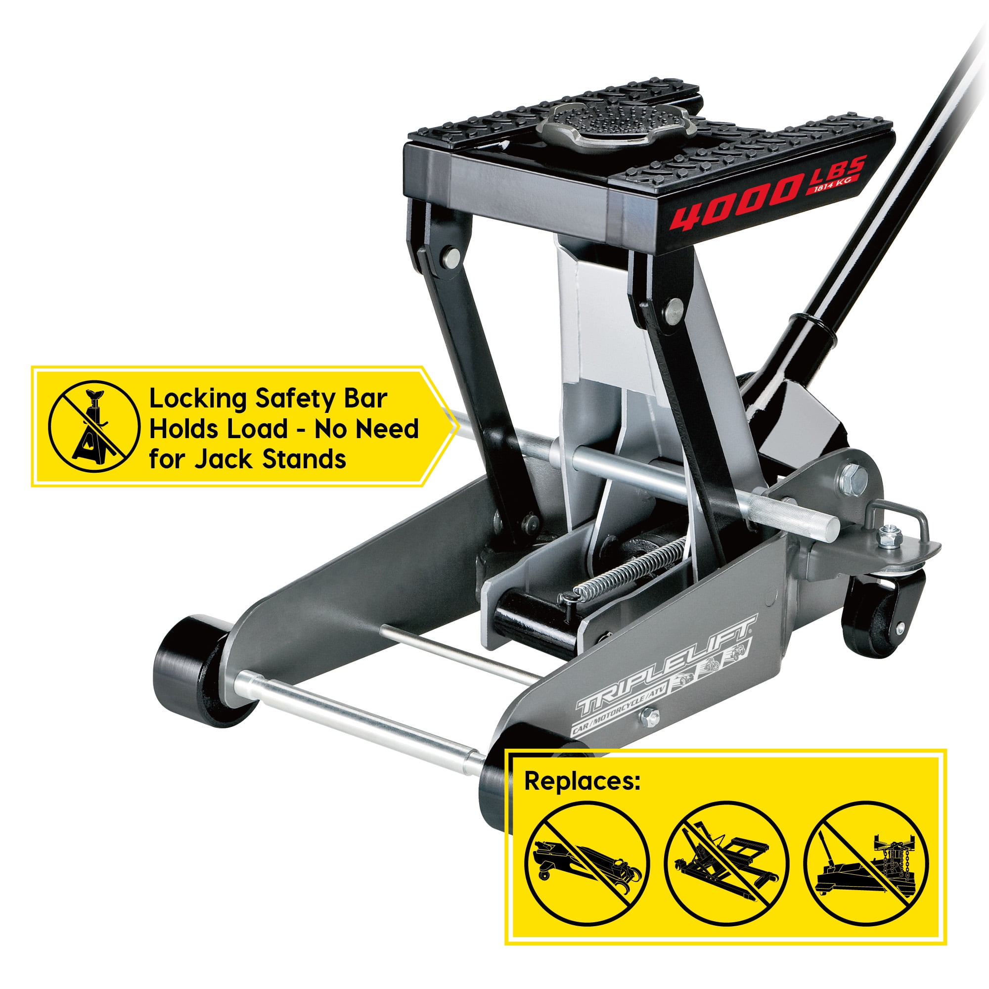 Powerbuilt 620479E Xtra Low Profile Floor Jack with Safety Bar 2 Ton Load C... 