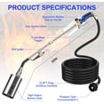 thumbnail image 3 of Propane Torch Weed Burner Kit, High Output with Long/Short Mode & Storage Bag,12.5FT Hose Heavy Duty Blow Torch Flamethrower with Self Igniter and Turbo Trigger for Weeding,Roofing,Melting Ice,BBQ, 3 of 6