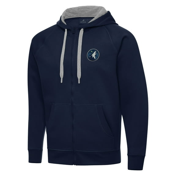Men's Antigua Navy Minnesota Timberwolves Big & Tall Victory Full-Zip Hoodie Jacket
