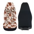 thumbnail image 4 of HUISEFOR 2 Pack Cow Print Bow Front Car Seat Covers Breathable Soft Anti Slip Car Seat Covers Protector, Elastic, Easy to Installation, for Cars, SUVs, Sedans and Trucks, 4 of 7