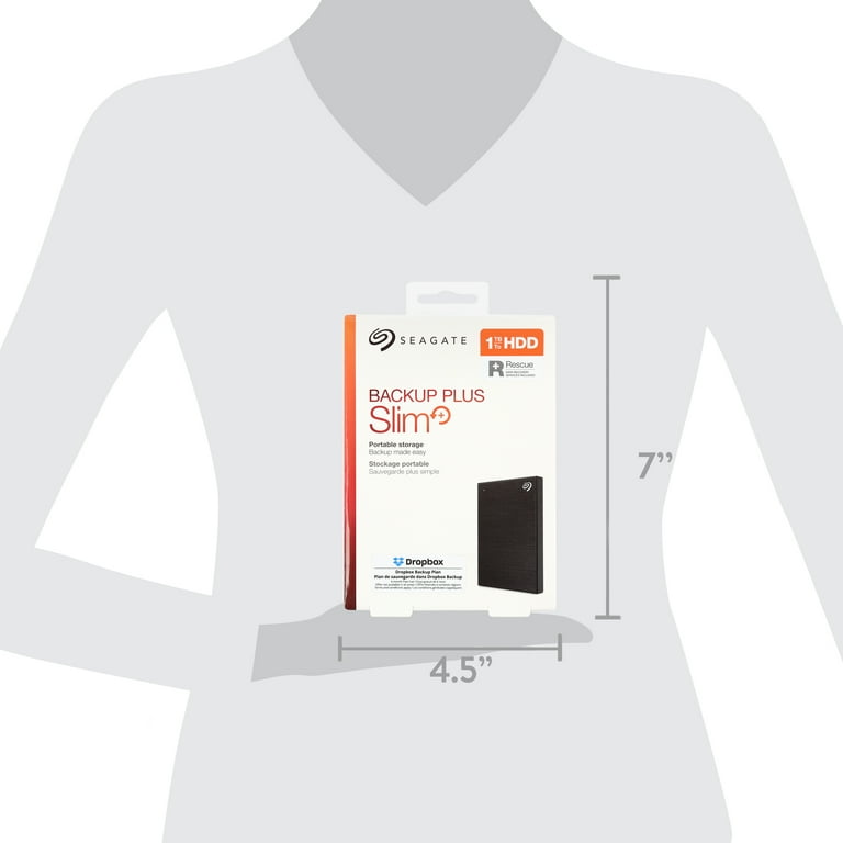 Seagate 1TB Backup Plus Slim Portable Hard Drive, USB 3.0 Seagate 1TB Backup Plus Slim Portable Hard Drive, USB 3.0