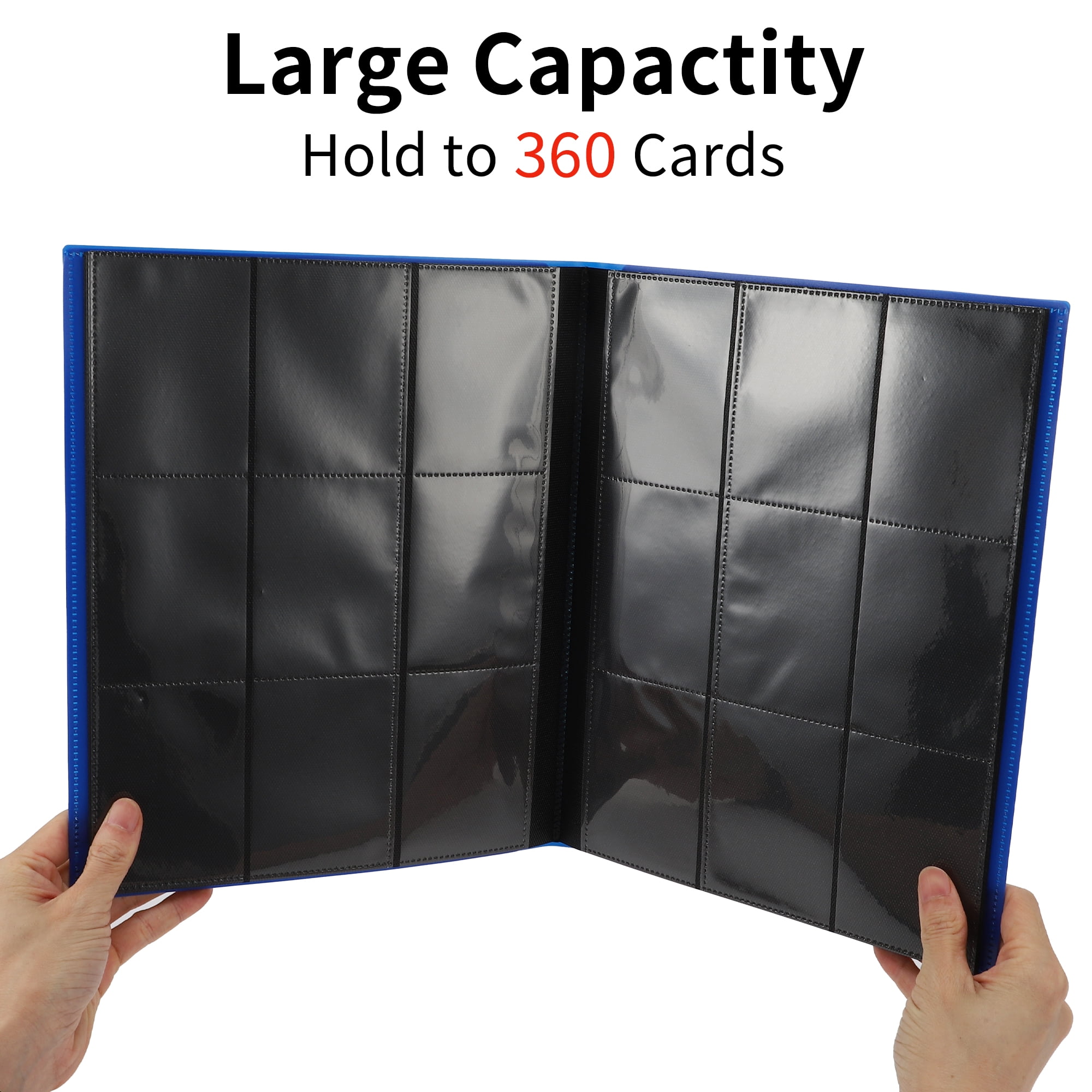 Unique Bargains Card Binder Trading Card Collector Album Holder Blue,360 pockets