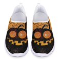 thumbnail image 1 of Nuevos zapatos planos con estampado de calabaza de Halloween para mujer, zapatos casuales deportivos clásicos para exteriores, zapatos de malla transpirables para verano y otoño, 1 of 5