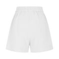 thumbnail image 5 of Olyvenn Womens Athletic Shorts - Lightweight Woven Pull On Workout Shorts for Women with Pockets for Gym and Casual Daily Wear White M, 5 of 9