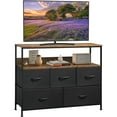 thumbnail image 7 of MONVANE Drawer Dresser with Shelves, Fabric Storage Organizer for Bedroom, Closet, Living Room, Black, 7 of 7