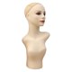 thumbnail image 3 of Cabeza de maniquí realista con hombro, estante de exhibición de sombreros, modelo de exhibición de peluca de cabeza de maniquí para bufanda, joyería, 58cm, 3 of 8