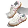thumbnail image 5 of LUCKY STEP Fashion Floral Embroidery Retro Sneakers Casual Walking Shoes,White/Pink,Womens, 5 of 6