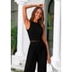 thumbnail image 5 of Conjunto de Ropa Casual para Mujer PRETTYGARDEN Top Corto sin Mangas Negro XL, 5 of 8