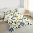 thumbnail image 3 of Manfei Cute Zoo Animals Queen Comforter Set (3-Piece) Wild Lions Griaffe Cozy Decor For Girls, 3 of 8