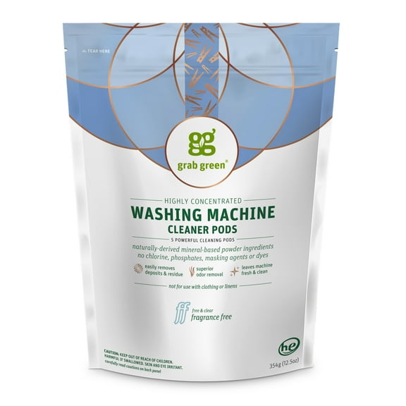 Grab Green Washing Machine and Dishwasher Cleaner Pods, Fragrance-Free, 5 Cleaning PodsGrab Green Washing Machine and Dishwasher Cleaner Pods, Fragrance-Free, 5 Cleaning Pods