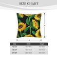 thumbnail image 4 of Bingfone Sunflower 1 Linen Throw Pillow Covers Cushion Case Pocket Button Vintage Farmhouse Pillowcase for Sofa Couch Bed 16"x16", 4 of 9