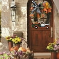 thumbnail image 3 of Travelwant Vintage Pumpkin Truck Wreath, 30cm x 24cm, Multicolor Acrylic Fall Decor, 3 of 7