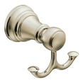 thumbnail image 1 of Moen Yb8403Nl Weymouth Double Robe Hook, Polished Nickel, 1 of 4