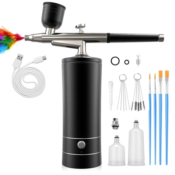 Kit de aerógrafo BORNBYME con boquilla de 0,3 mm, pulverizador de pintura para bricolaje
