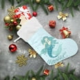 thumbnail image 6 of Blue Mermaid Sale Christmas Stockings, Christmas Presonalized Large Stocking Sock, Set of 2 Xmas Party Winter Decor Candy Bag Family Holiday Gift, 17.7 Inch, 6 of 7