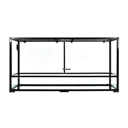 REPTI ZOO 120 gallon Black Knock Down Reptile Glass Terrarium