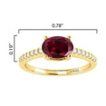 thumbnail image 3 of Gold Over Sterling Silver with Ruby and White Topaz Solitaire Ring, 3 of 3