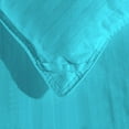 thumbnail image 6 of 3 Piece Striped Diamond Pattern Comforter Set Super Soft 800 Thread Counts, All Season, 100% Egyptian Cotton, King/California King Size Turquoise Blue Color, 6 of 7
