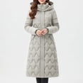 thumbnail image 2 of Winter Coats for Women Long Waist Defining Detachable Hood Winter For Warm Oversized Quilted Coat With Removable Windproof Thermal Outerwear For Cold Weather Winter Jackets for Women, 2 of 4