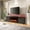 Black, variant on EROMMY 70" Fireplace TV Stand, Entertainment Center, TV Console, with 12 Flame Fireplace Insert Heater, for TVs up to 80" for Living Room