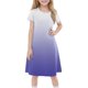thumbnail image 3 of Girls 2025 Summer Dresses Gradient Short Sleeve Casual Dress Soft and Comfortable A-Line Dress for Everyday Wear ,Sie:150, 3 of 7