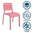 thumbnail image 5 of Novogratz Poolside Gossip, June Outdoor/Indoor Stacking Dining Chairs, 2-Pack, Pink, 5 of 16