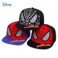 thumbnail image 2 of Sombrero de superhéroe de Spiderman de Disney, sombrero de ala plana para niños, sombrero ajustable para el sol, sombrero para exteriores, sombrero de Hip Hop, gorra de rebote hola suerte  unisex, 2 of 2