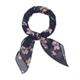 thumbnail image 1 of Bufandas de gasa para mujer - 27.6 X27.6 - Pañuelo cuadrado con estampado floral Pañuelo para el cuello Pañuelo para el cuello Azul marino 70x70cm/27.6x27.6 inches(LxW), 1 of 5