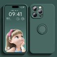 thumbnail image 3 of Luxury Liquid Silicone Magnetic Cases For iPhone 15 14 13 12 11 Pro Max XS XR 8 7 Plus SE 2020 14Pro Soft Cover With Ring Holder, 3 of 5