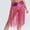 Hot Pink, variant on Dianli Everyday Skirt Midi Skort Elastic Drawstring Tassel Skirt Low Waist Pleated Denim Look Casual Pull On Trendy Streetwear Versatile Day To Night Mini Skirt