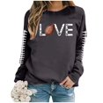 thumbnail image 4 of Women Game Day Sweatshirts Novelty Football Printed Long Sleeve Crew Neck Tops 2025 Fall Fashion Casual Classic Fit Blouses, 4 of 4