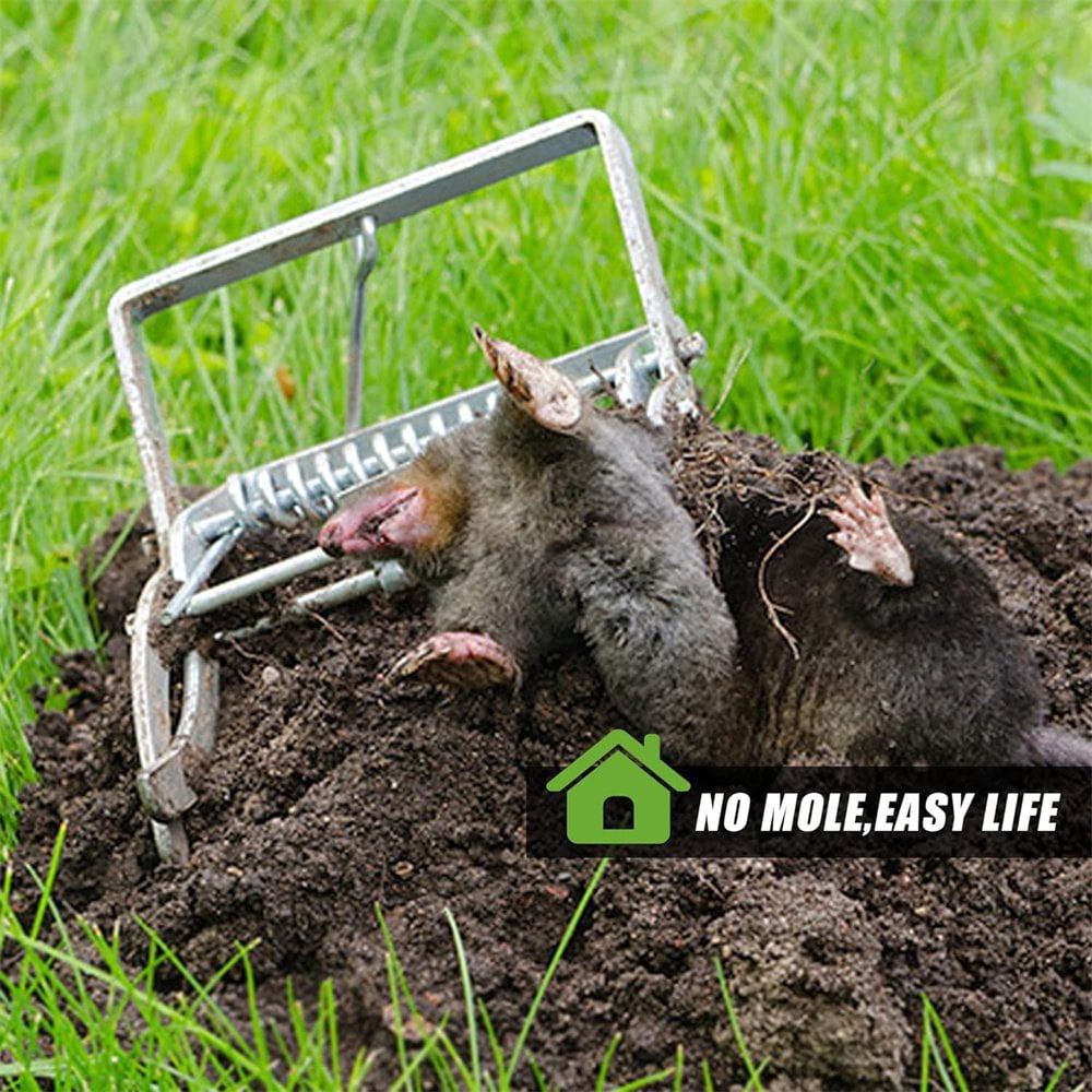 2 Pack Mole Trap, Easy Setup Black Mole Trap for Lawns,Reusable