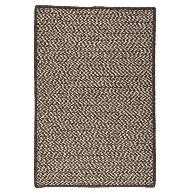 Colonial Mills HD36R036X036S 3 ft. Natural Wool Houndstooth Square Area Rug, Espresso