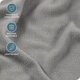 thumbnail image 4 of Bare Home Cozy Fleece Sheet Set - Extra Plush Polar Fleece - Deep Pocket - Full, Light Gray, 4 of 8