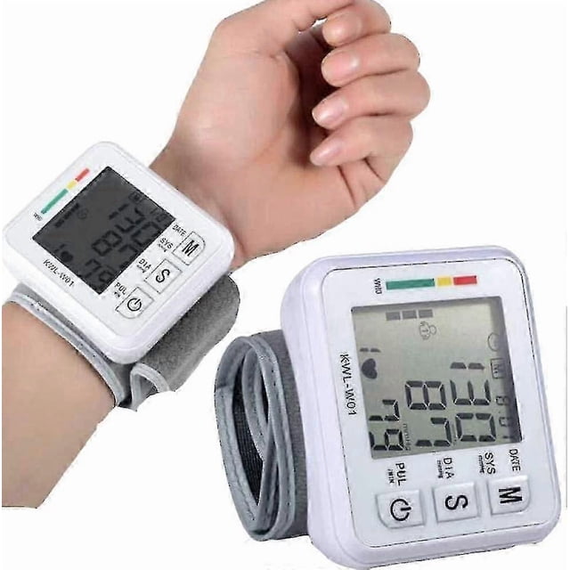 Blood Pressure Monitor, With Adjustable Bracelet And Lcd Display