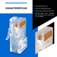 thumbnail image 3 of Plug Conector  Bloosom  Rj45 Para Cable Red Utp Cat 5e 100 Piezas Transparente, 3 of 5