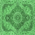 thumbnail image 1 of Ahgly Company Indoor Square Medallion Emerald Green Traditional Area Rugs, 5' Square, 1 of 4