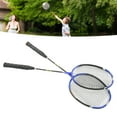 thumbnail image 3 of Carbon Fiber Badminton Rackets, Low Wind Resistance Line Protective Frame 2Pcs Badminton Racket Super Lightweight Antiskid Handle  For Training, 3 of 8