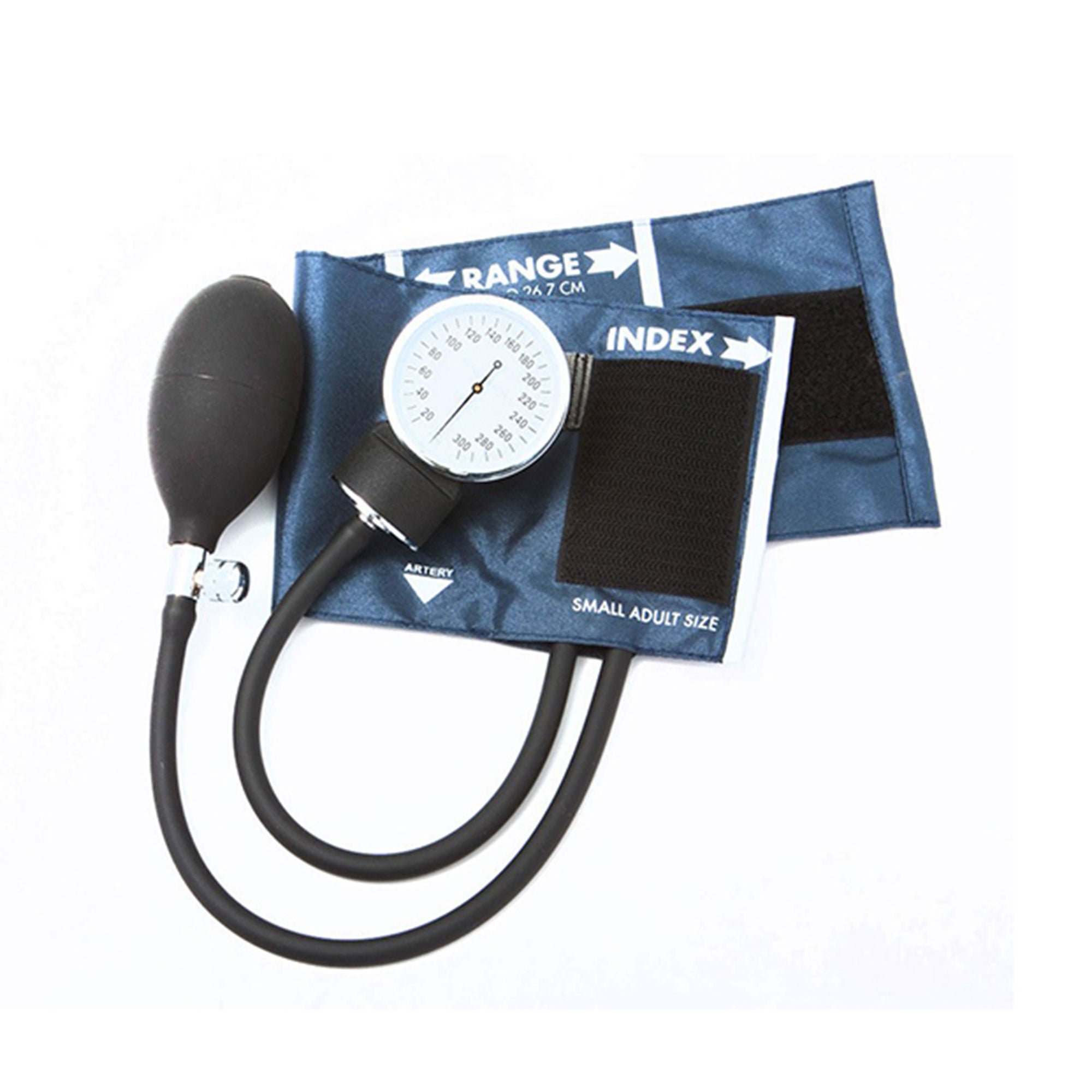 ADC Small Adult Cuff Arm Aneroid Sphygmomanometer Unit 2-Tubes Blue 1 Each