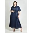 thumbnail image 1 of Vestido camisero largo Roman Fashion /Tallas Extras, 3829 (Azul marino) azul marino 38, 1 of 6
