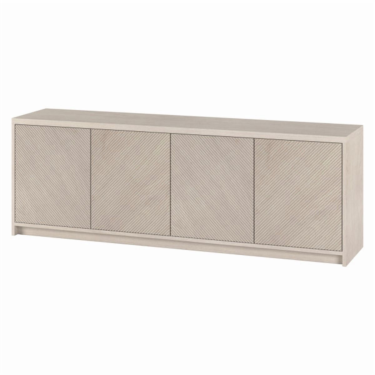 Renad Rectangular TV Stand for TV's up to 78" in Alder White