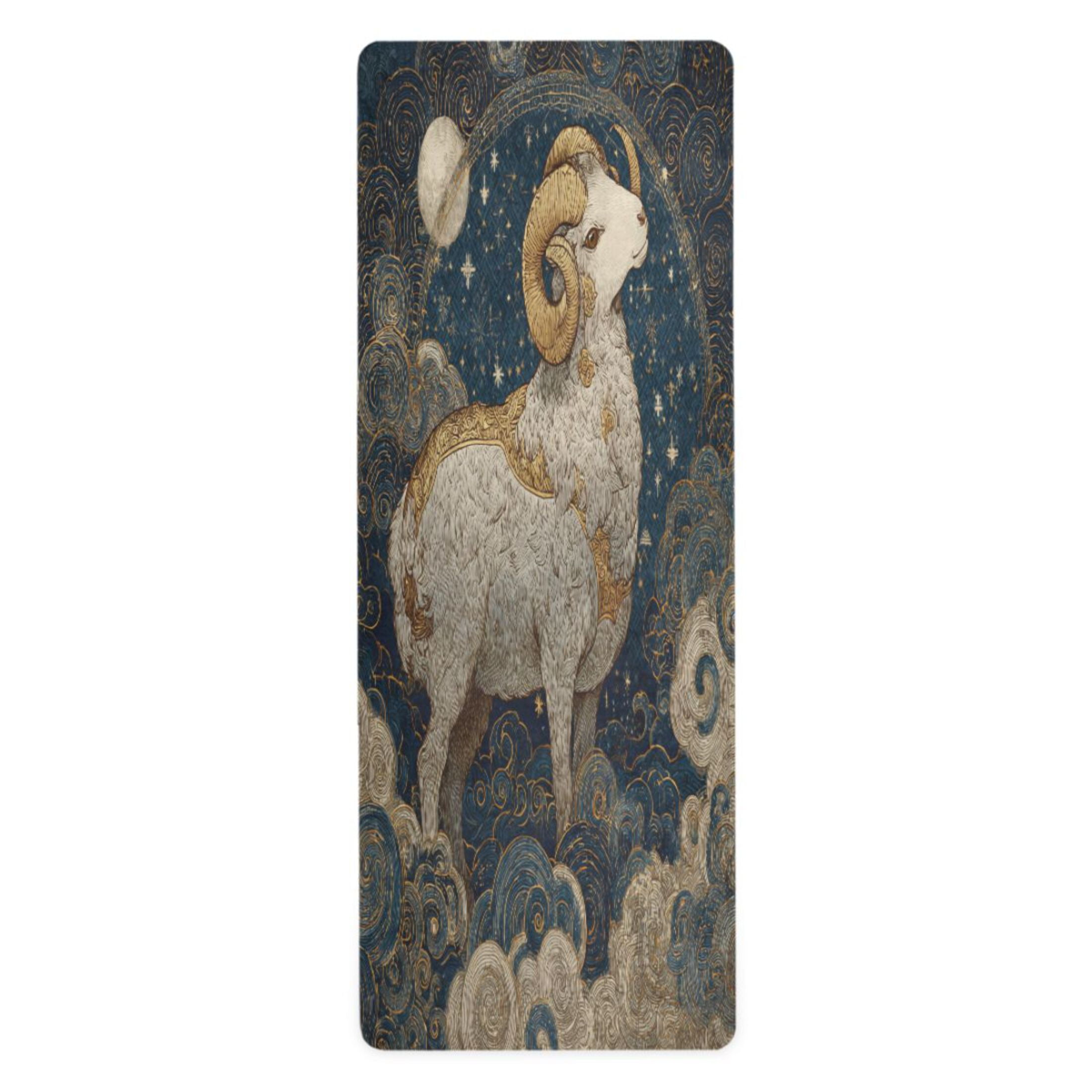 BZSMCE Yoga Mat Women Fitness Mat Stellar Ornate Ram Pattern