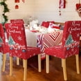 thumbnail image 4 of Christmas Chair Covers Set of 4, Christmas Decorations Stretch Removable Washable Dining Room Chair Protector Slipcovers for Xmas Decor Holiday Party Kitchen Home Decorations (Red Truck, 4 PCS), 4 of 6