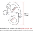 thumbnail image 2 of ABCISI Marine Grade Pair of 3-3/4"(96MM)316 Stainless Steel Fixed Bail Snap Shackle for Bracelet, Sailboat, 2 of 9
