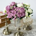 thumbnail image 4 of 1 bundle 5 heads Beautiful pink peony artificial flower silk flower small bouquet of peonies Flowers party home wedding decoration, 4 of 5