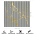 thumbnail image 2 of 4Pcs Trendy Gold Marble Pattern on Gray Shower Curtain Sets, Bathroom Set Decor with Non-Slip Bath Mat, Toilet Lid Rug and Contour Mat, 72 x 72inch, 2 of 8