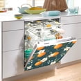 thumbnail image 2 of Yayeee Magnetic Dishwasher Cover for The Front Decoration Home Kitchen Machine Sticker Protector, Floral Oranges, 2 of 6