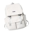 thumbnail image 1 of Mochila escolar con cremallera para adolescentes y mujeres universitarias. Blanco, 1 of 7
